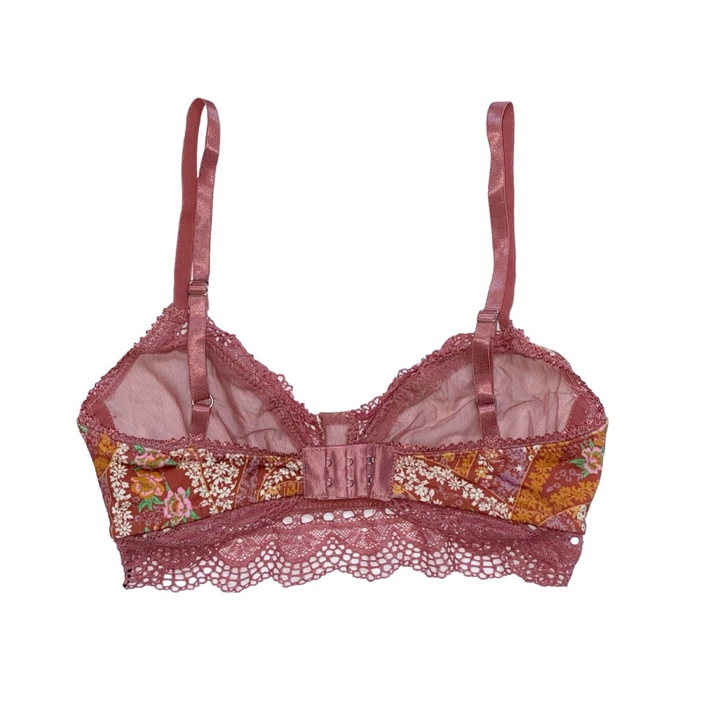 SPELL AND THE GYPSY PURPLE GOLDEN FLORAL PRINT AUBURN CITY LIGHTS LACE BRALETTE - Picture 2 of 10